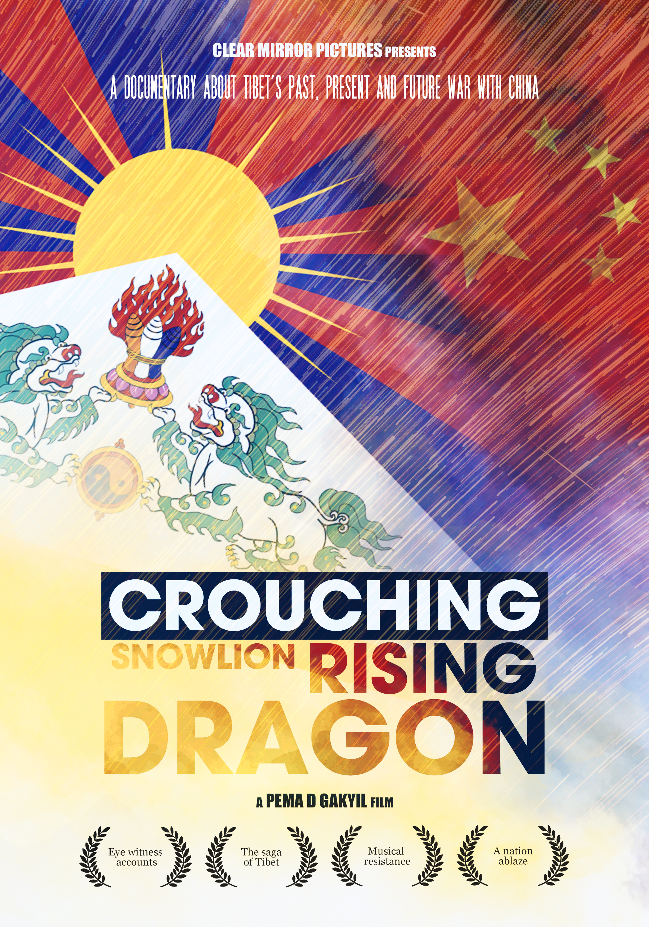 Crouching Snow Lion Rising Dragon